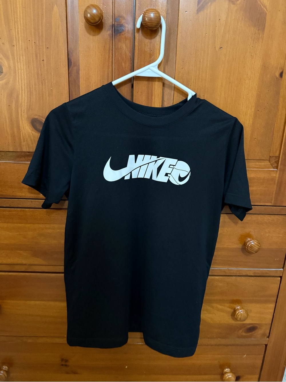 Nike Boy’s Black Logo Graphic Crew Neck T-Shirt